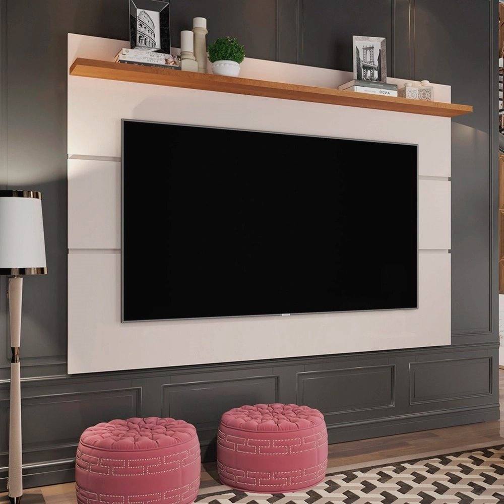 Painel Vivare New para TV até 50" Off White Freijó Germai